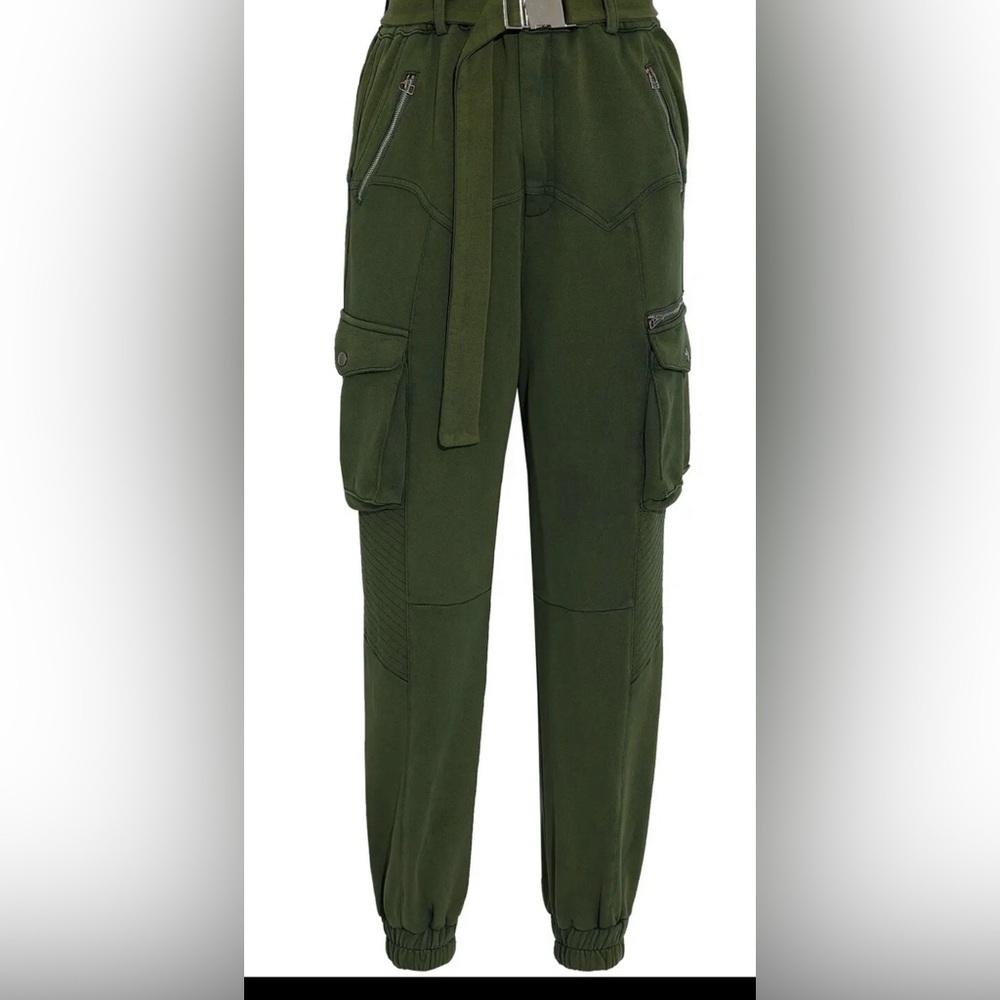 Retrofete - Kira Belted French Cotton-Terry Track Pants - size Medium - NWT